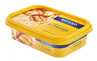 Сыр плавленый в ванночке с грибами 200г