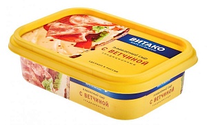 Сыр плавленый в ванночке с ветчиной 200г