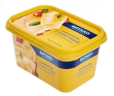 Сыр плавленый в ванночке сливочный 400г